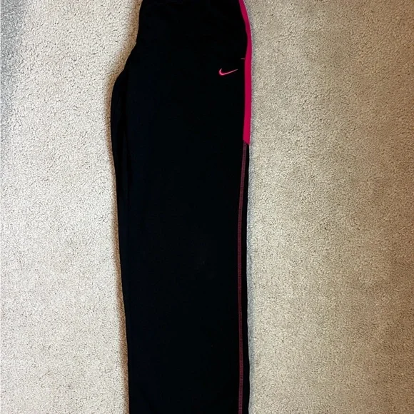 Nike Therma FIT Track Pants Women’s XL Black Pink - Picture 3 of 5